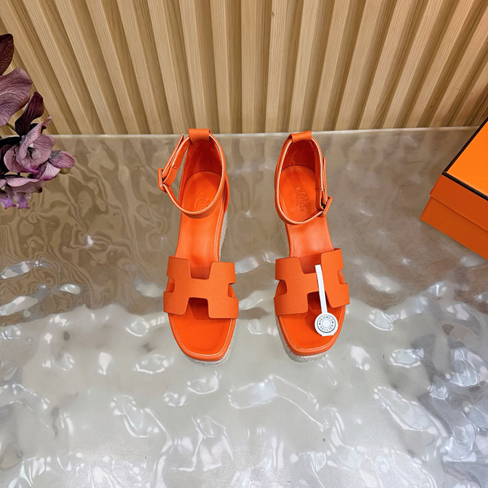 最高級エルメススーパーコピー HERMES エスパドリーユ エルダ 厚底 リゾート 靴 2628328 エルメス サンダル レディース - 画像 (10)