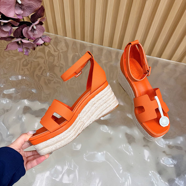 最高級エルメススーパーコピー HERMES エスパドリーユ エルダ 厚底 リゾート 靴 2628328 エルメス サンダル レディース - 画像 (7)