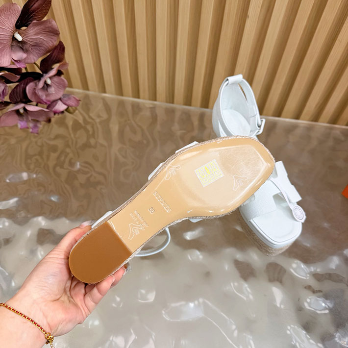 最高級エルメススーパーコピー HERMES エスパドリーユ エルダ 厚底 リゾート 靴 2628329 エルメス エスパドリーユ エルダ - 画像 (3)