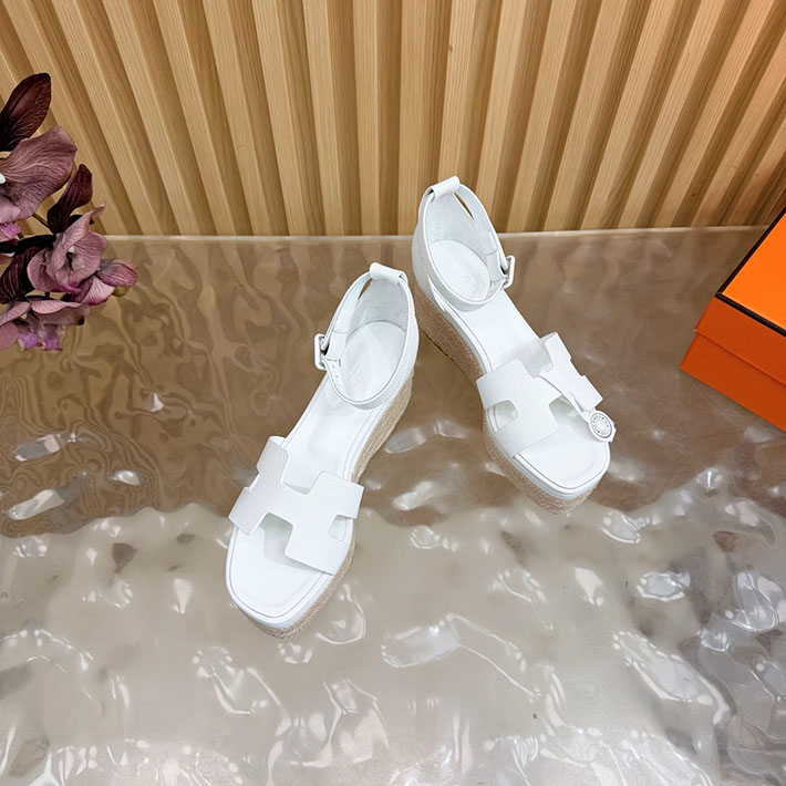 最高級エルメススーパーコピー HERMES エスパドリーユ エルダ 厚底 リゾート 靴 2628329 エルメス エスパドリーユ エルダ - 画像 (8)