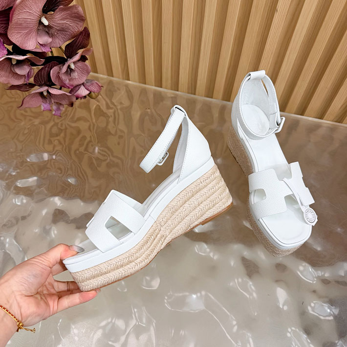 最高級エルメススーパーコピー HERMES エスパドリーユ エルダ 厚底 リゾート 靴 2628329 エルメス エスパドリーユ エルダ - 画像 (7)