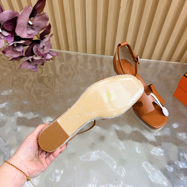 最高級エルメススーパーコピー HERMES エスパドリーユ エルダ 厚底 レディース サンダル 2628332 エルメス サンダル レディース 人気 - 画像 (2)