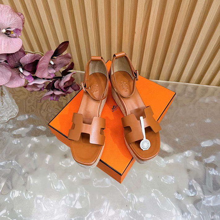 最高級エルメススーパーコピー HERMES エスパドリーユ エルダ 厚底 レディース サンダル 2628332 エルメス サンダル レディース 人気 - 画像 (10)