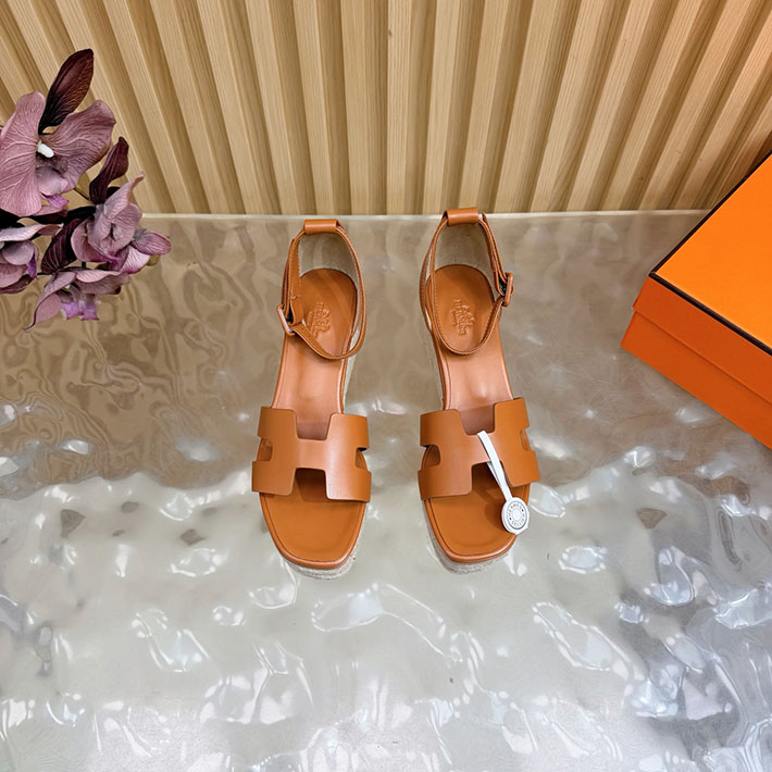 最高級エルメススーパーコピー HERMES エスパドリーユ エルダ 厚底 レディース サンダル 2628332 エルメス サンダル レディース 人気 - 画像 (9)