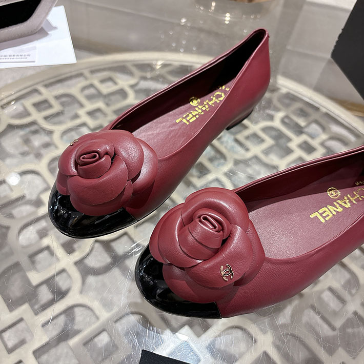 最高級シャネルスーパーコピー CHANEL 45mm 大人気バレリーナ フラットシューズ ワインレッド 2628397 シャネル パンプス フラット - 画像 (7)