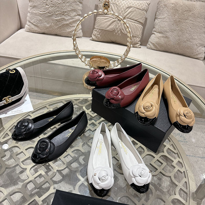 最高級シャネルスーパーコピー CHANEL 45mm 大人気バレリーナ フラットシューズ ワインレッド 2628397 シャネル パンプス フラット - 画像 (4)