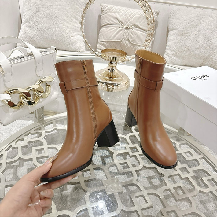 最高級セリーヌスーパーコピー CELINE 60mm ギャランス トリオンフ ストラップ ブーツ ブラウン 2628404 セリーヌ ブーツ アウトレット - 画像 (9)