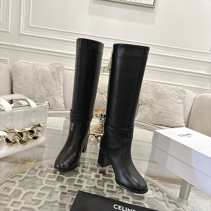 最高級セリーヌスーパーコピー CELINE 60mm GARANCE トリオンフ ハイブーツ ブラック 2628406 セリーヌ ロングブーツ - 画像 (2)