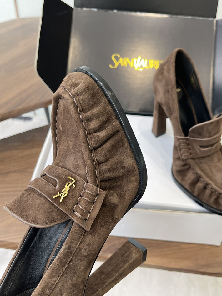 最高級サンローランスーパーコピー Saint Laurent 10cm ル ローファー パンプス イールスキン 2628437 サン ローラン ローファー アウトレット - 画像 (8)