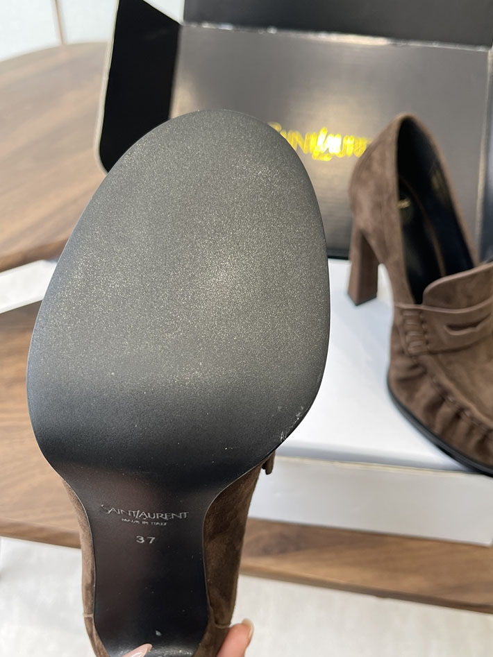 最高級サンローランスーパーコピー Saint Laurent 10cm ル ローファー パンプス イールスキン 2628437 サン ローラン ローファー アウトレット - 画像 (6)