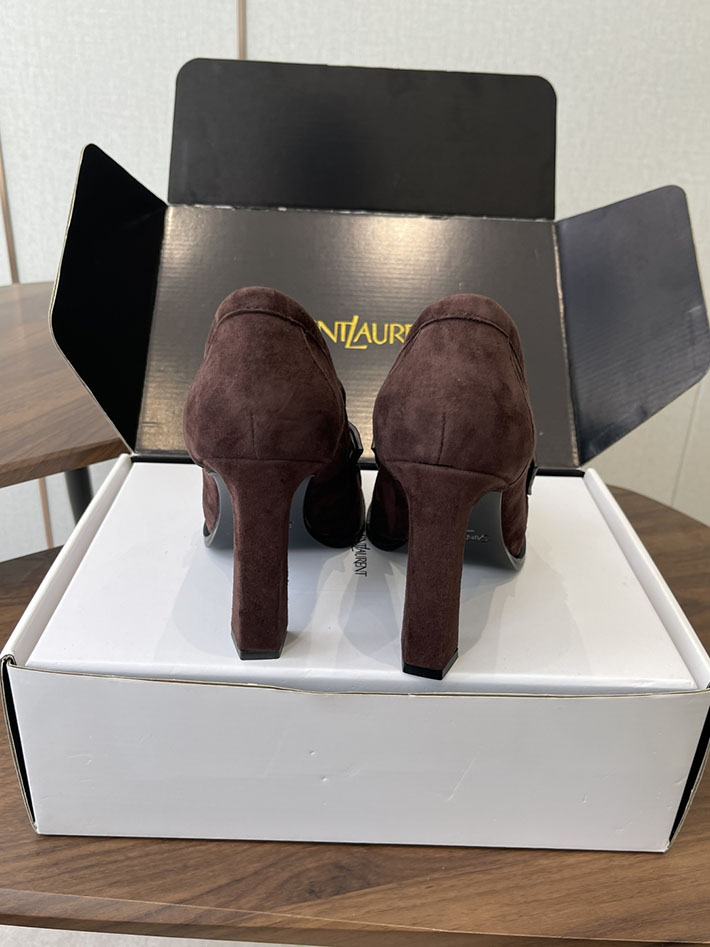 最高級サンローランスーパーコピー Saint Laurent 10cm ル ローファー パンプス イールスキン 2628439 サン ローラン 靴 レディース - 画像 (6)