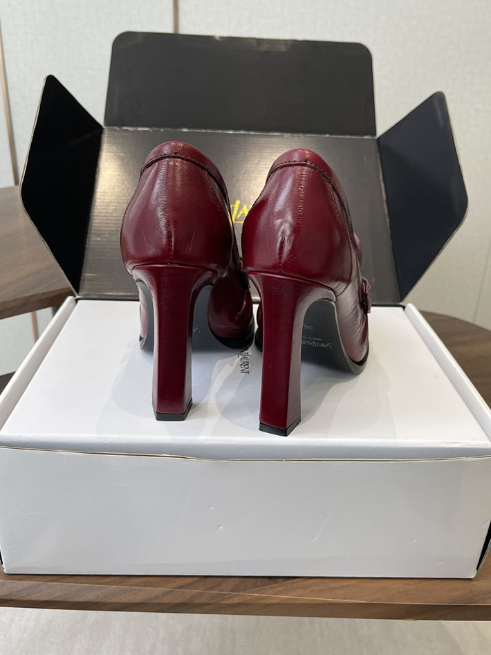 最高級サンローランスーパーコピー Saint Laurent 10cm ル ローファー パンプス イールスキン 2628444 ローファー レディース コーデ - 画像 (7)