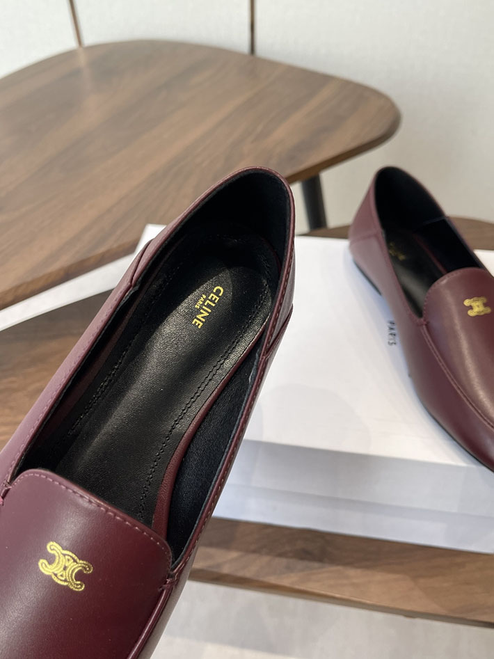 レディース 最高級セリーヌスーパーコピー CELINE オーラ ローファー ゴートスキン ライトバーガンディ 2628450 レディース セリーヌ ローファー - 画像 (6)