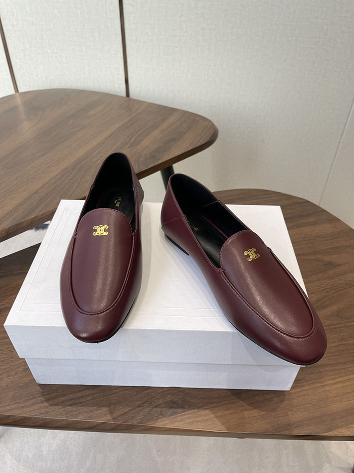 レディース 最高級セリーヌスーパーコピー CELINE オーラ ローファー ゴートスキン ライトバーガンディ 2628450 レディース セリーヌ ローファー - 画像 (3)