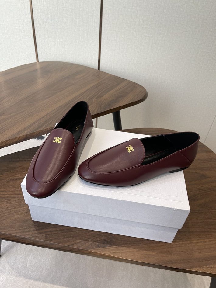 レディース 最高級セリーヌスーパーコピー CELINE オーラ ローファー ゴートスキン ライトバーガンディ 2628450 レディース セリーヌ ローファー - 画像 (2)