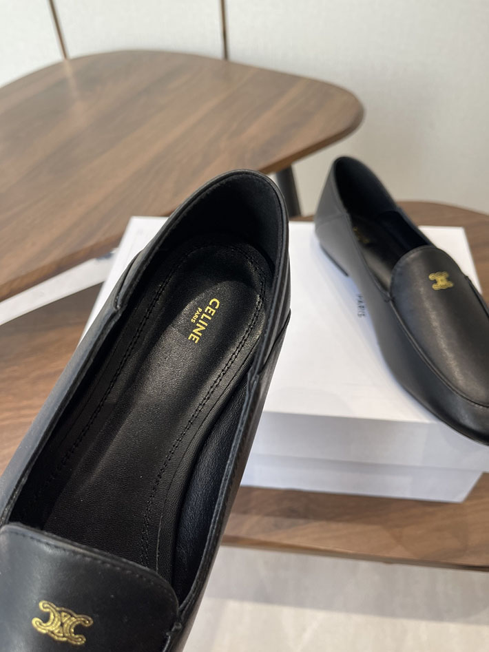 レディース 最高級セリーヌスーパーコピー CELINE オーラ ローファー ゴートスキン ライブラック 2628452 セリーヌ ローファーコーデ - 画像 (8)