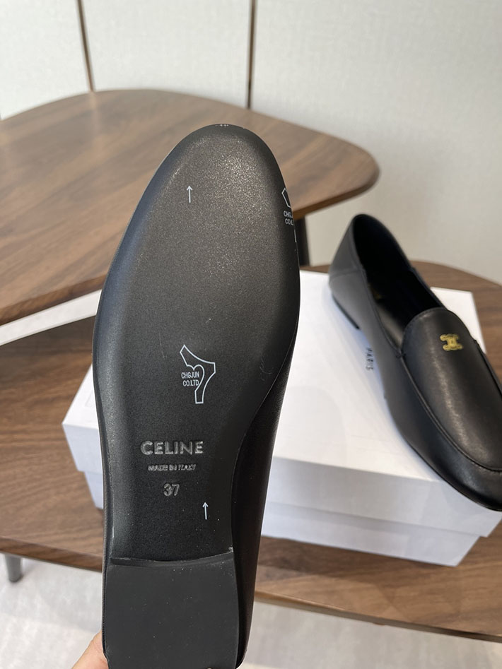 レディース 最高級セリーヌスーパーコピー CELINE オーラ ローファー ゴートスキン ライブラック 2628452 セリーヌ ローファーコーデ - 画像 (6)