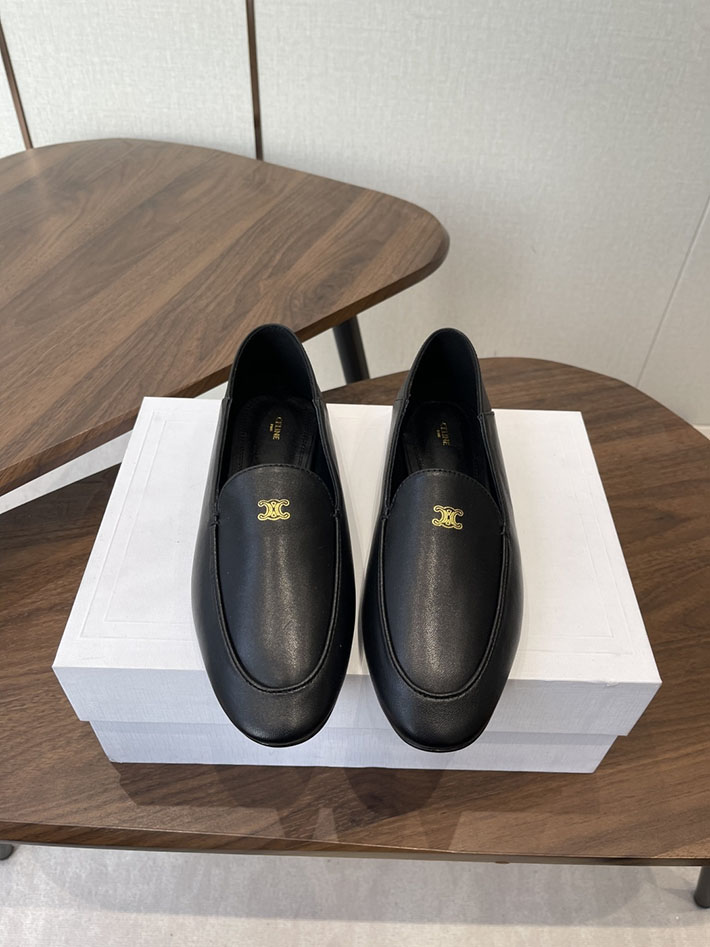 レディース 最高級セリーヌスーパーコピー CELINE オーラ ローファー ゴートスキン ライブラック 2628452 セリーヌ ローファーコーデ - 画像 (5)