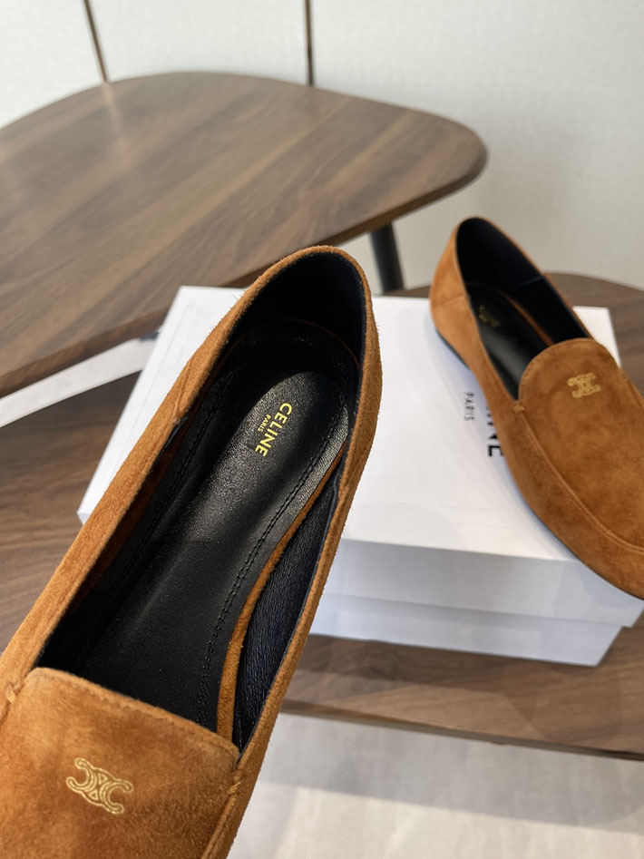 レディース 最高級セリーヌスーパーコピー CELINE オーラ ローファー ゴートスキン ライブラウン 2628453 セリーヌ ローファー トリオンフ - 画像 (8)