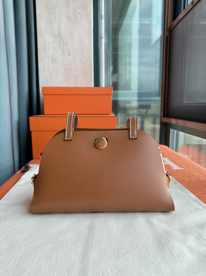 エルメス トートバッグ HERMES タブリエ・セリエ ゴールド ヴァッシュ・ハンター/ヴォー・スウィフト/トワル・ミリテール ゴールド金具 2627852 - 画像 (11)