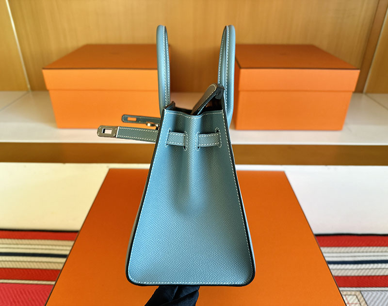 バーキン セリエ 25 定価 HERMES バーキン25 セリエ ブルージーン ヴォーエプソン シルバー金具 2627856 エルメス 新作バッグ - 画像 (9)