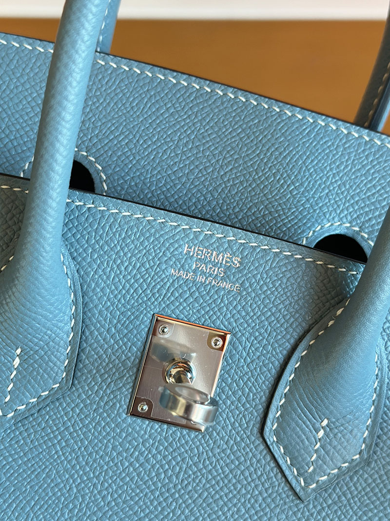 バーキン セリエ 25 定価 HERMES バーキン25 セリエ ブルージーン ヴォーエプソン シルバー金具 2627856 エルメス 新作バッグ - 画像 (7)