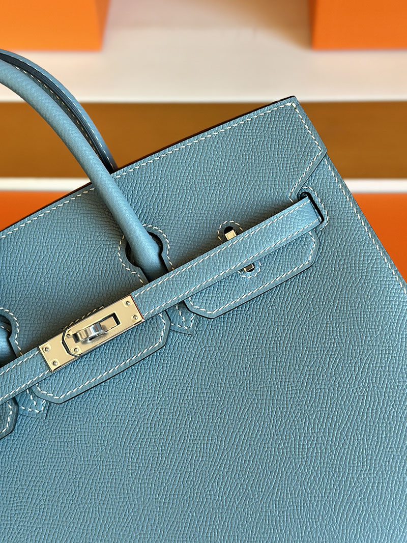 バーキン セリエ 25 定価 HERMES バーキン25 セリエ ブルージーン ヴォーエプソン シルバー金具 2627856 エルメス 新作バッグ - 画像 (4)