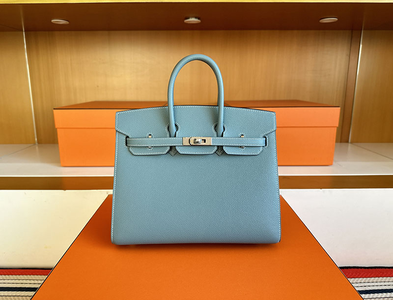 バーキン セリエ 25 定価 HERMES バーキン25 セリエ ブルージーン ヴォーエプソン シルバー金具 2627856 エルメス 新作バッグ - 画像 (3)
