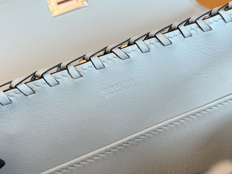 ケリーピクニック ミニ 定価 HERMES ケリーピクニックミニ ブルーグラシエ スイフトx柳 シルバー金具 2627858 エルメス 新作バッグ - 画像 (6)