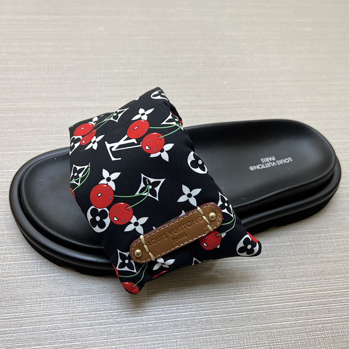 メンズ・レディース兼用 ルイヴィトン サンダル Louis Vuitton x TM プールピロー ミュール 2629017 ルイヴィトン 靴 黒 - 画像 (5)