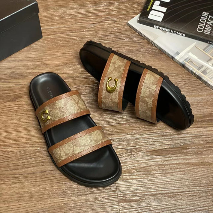 最高級コーチスーパーコピー COACH GWEN SIG SANDAL フラットサンダル シグネチャー 2629067 コーチ 靴 メンズ - 画像 (4)
