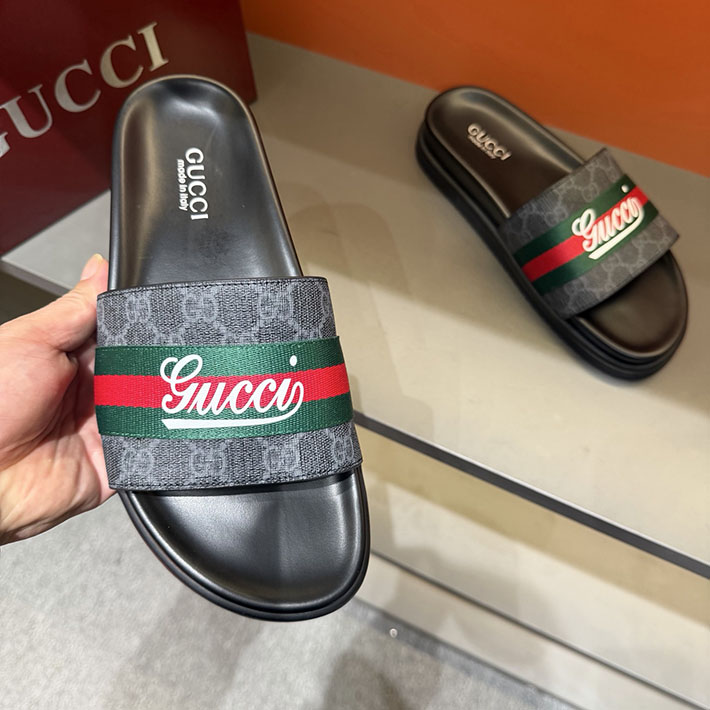 グッチ直営アウトレット店 GUCCI ラバーメンズ スライドサンダル シューズ 2629084 グッチサンダル値段 - 画像 (6)