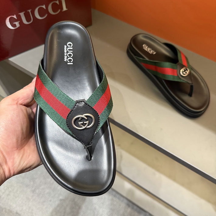 グッチ直営アウトレット店 GUCCI サンダル メンズ シューズ トングサンダル ウェブ付き 2629086 グッチ 靴 サンダル - 画像 (6)