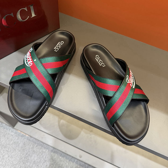 グッチ直営アウトレット店 GUCCI サンダル メンズ ウェブストライプ ビーチサンダル 2629087 グッチ 靴 メンズ - 画像 (8)