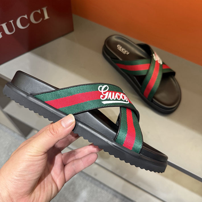 グッチ直営アウトレット店 GUCCI サンダル メンズ ウェブストライプ ビーチサンダル 2629087 グッチ 靴 メンズ - 画像 (7)