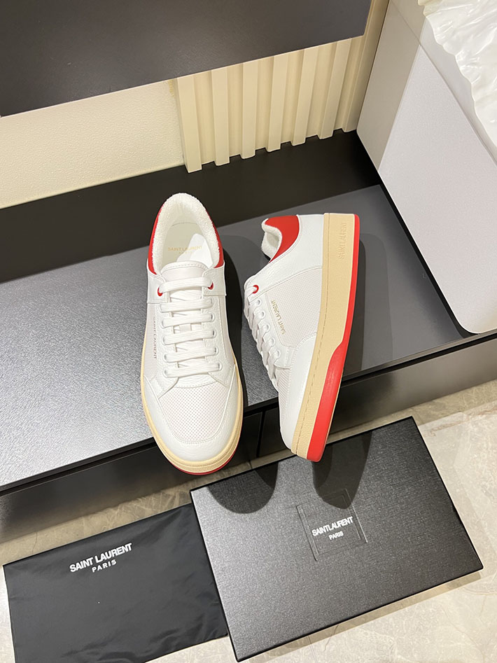 最高級サンローランスーパーコピー Saint Laurent SL/61 ロートップ スニーカー LOW-TOP SNEAKERS 2629095 サン ローラン スニーカー 白 - 画像 (8)