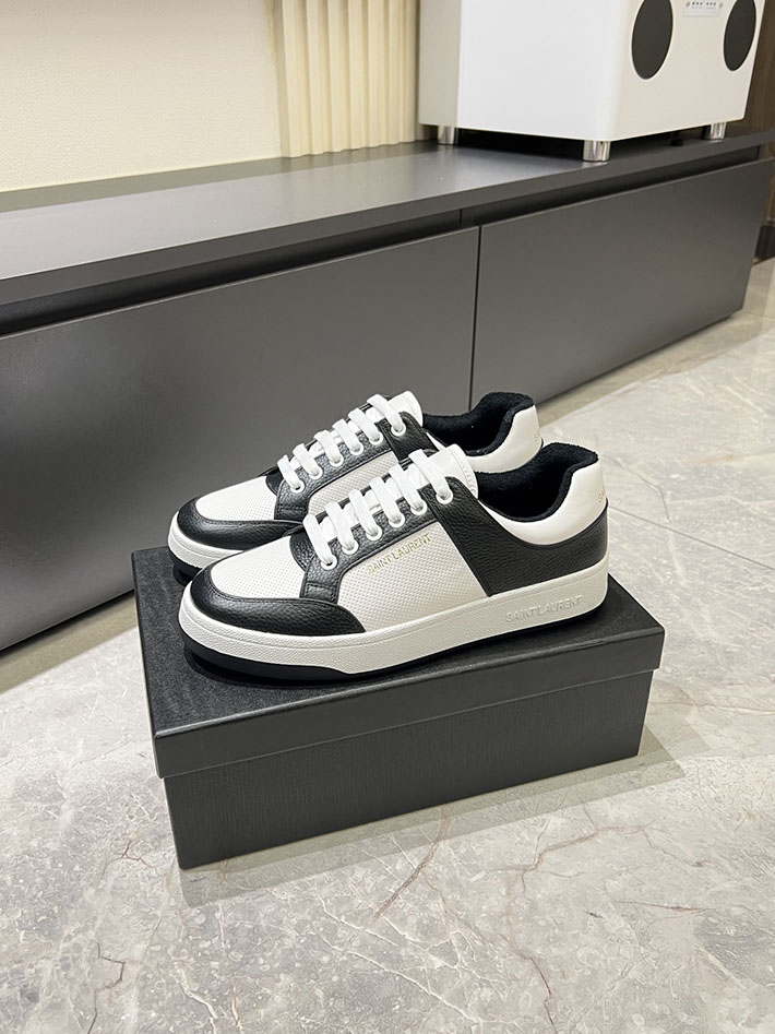 最高級サンローランスーパーコピー Saint Laurent SL/61 ロートップ スニーカー LOW-TOP SNEAKERS 2629097 サン ローラン スニーカー 黒 - 画像 (9)