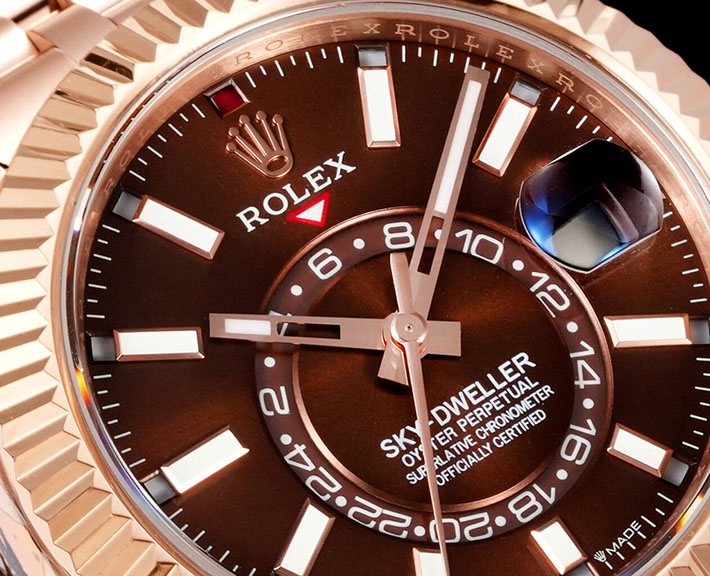 最高級ロレックススーパーコピー ROLEX スカイドゥエラー エバーローズゴールド チョコレートブラウン 2630152 ロレックス 時計 メンズ 安い - 画像 (9)