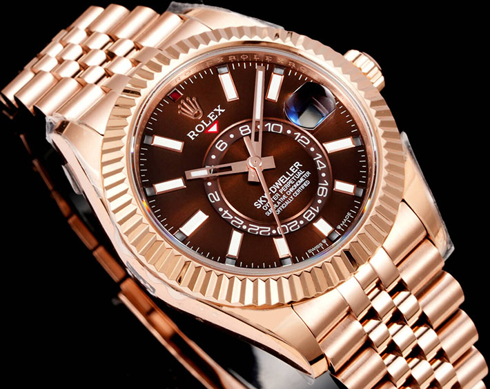 最高級ロレックススーパーコピー ROLEX スカイドゥエラー エバーローズゴールド チョコレートブラウン 2630152 ロレックス 時計 メンズ 安い - 画像 (2)