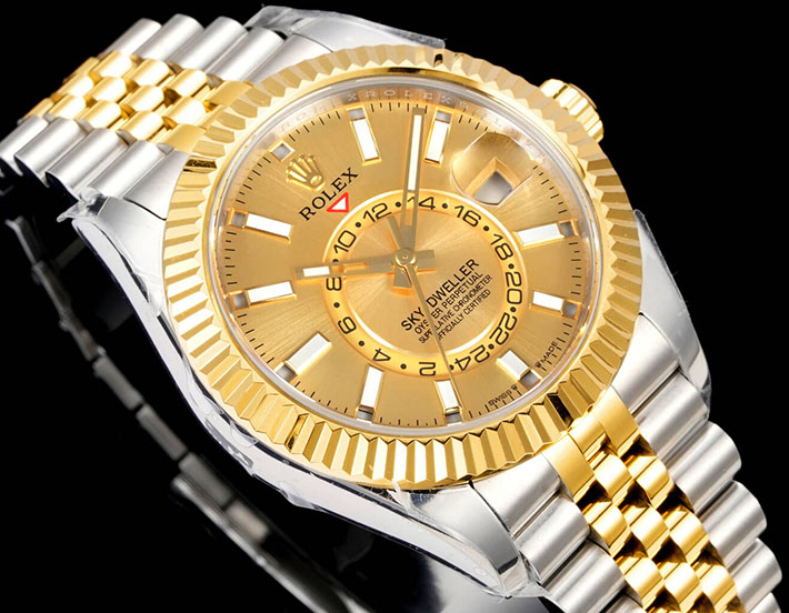 最高級ロレックススーパーコピー ROLEX スカイドゥエラー ステンレス イエローゴールド シャンパン 2630158 ロレックス 安いモデル メンズ - 画像 (2)