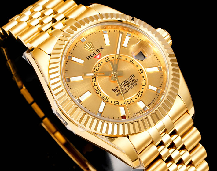 最高級ロレックススーパーコピー ROLEX 42mm スカイドゥエラー イエローゴールド シャンパン Ref.336938 ロレックス コピー 店舗 - 画像 (2)