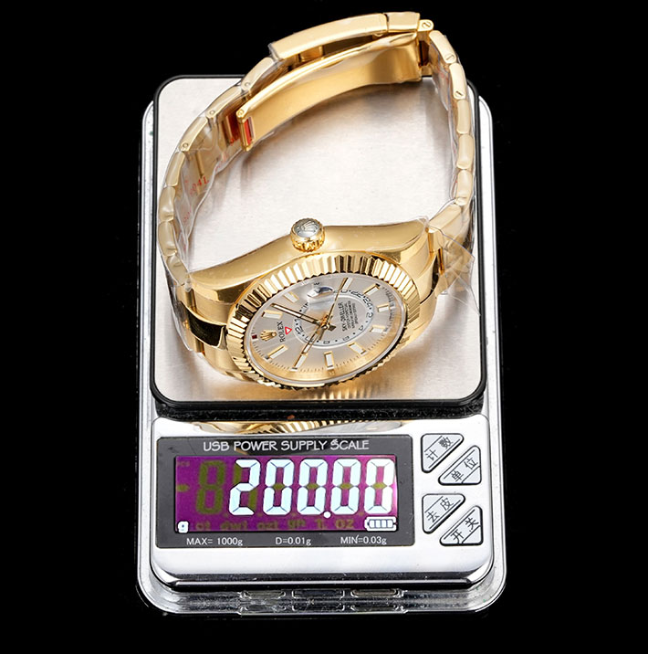 最高級ロレックススーパーコピー ROLEX 42mm メンズ スカイドゥエラー イエローゴールド ホワイト Ref.326938 韓国ロレックスコピー - 画像 (4)