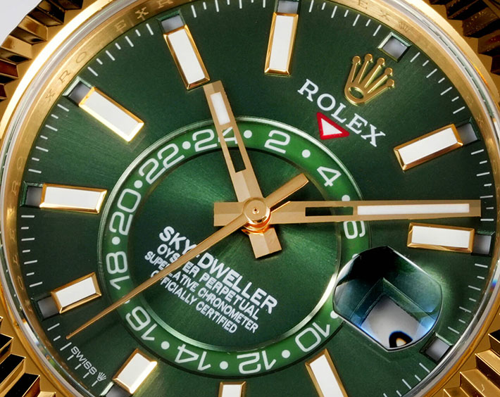 最高級ロレックススーパーコピー ROLEX 42mm メンズ スカイドゥエラー イエローゴールド ミントグリーン 2630169 ロレックス N級 口コミ - 画像 (8)