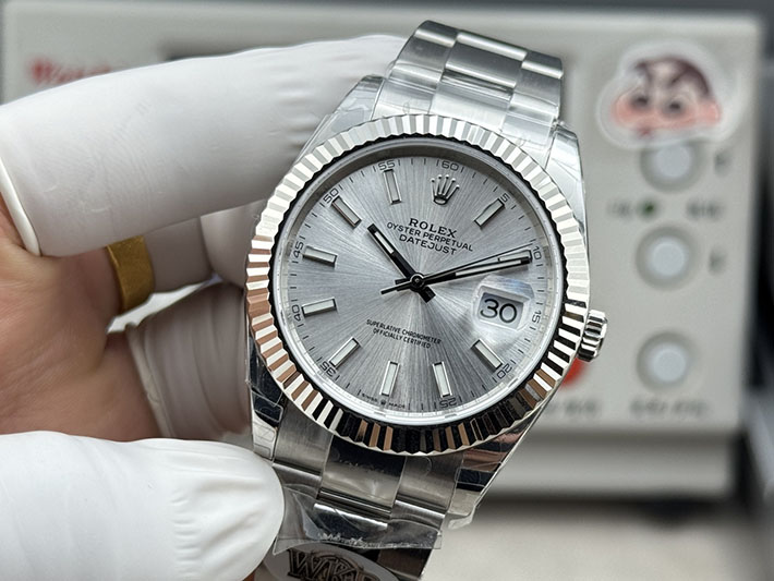 最高級ロレックススーパーコピー ROLEX デイトジャスト41 ステンレス ホワイトゴールド シルバー 2630174 ロレックス デイトジャスト 定価 - 画像 (7)