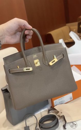 エルメス バーキンバッグ HERMES バーキン25 エトゥープ トゴ ゴールド金具 2630355 エルメス バーキン25 エトゥープ photo review