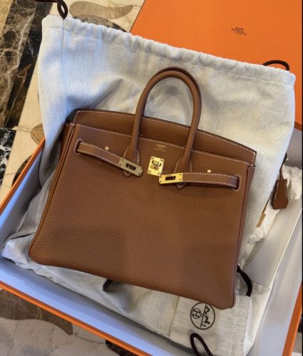 エルメス バーキンバッグ HERMES バーキン25 ゴールド トゴ ゴールド金具 2630366 バーキン25 ゴールド photo review