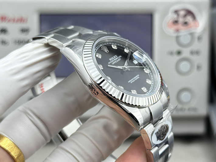 最高級ロレックススーパーコピー ROLEX デイトジャスト41 ダイヤモンド ホワイトゴールド ブラック 2630180 デイトジャスト 41 黒 - 画像 (5)