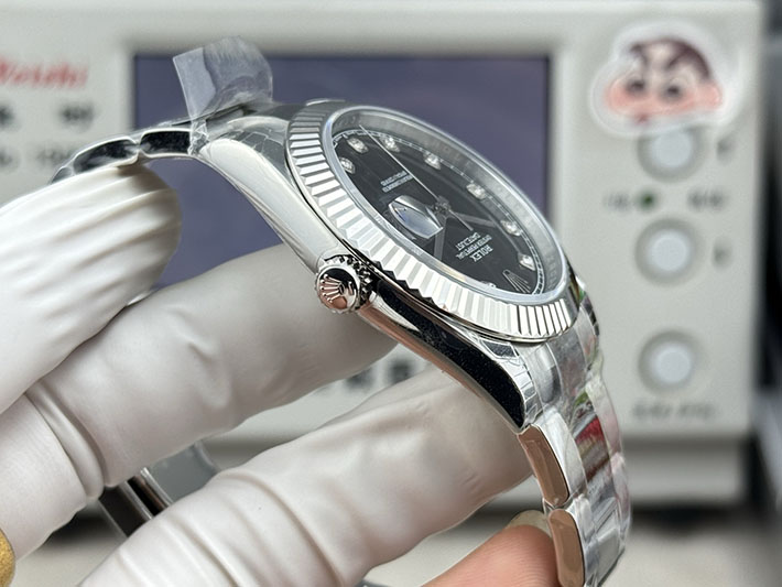 最高級ロレックススーパーコピー ROLEX デイトジャスト41 ダイヤモンド ホワイトゴールド ブラック 2630180 デイトジャスト 41 黒 - 画像 (4)