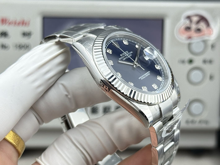 最高級ロレックススーパーコピー ROLEX デイトジャスト41 ダイヤモンド ホワイトゴールド ネイビー 2630181 ロレックス 時計 値段 - 画像 (5)