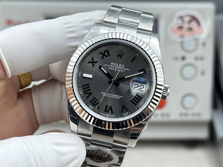 最高級ロレックススーパーコピー ROLEX デイトジャスト41 スレートローマ オイスター ステンレススチール グレー 2630182 ロレックス 時計 安い順 - 画像 (7)